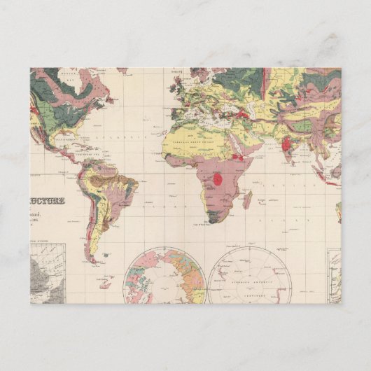 Carte Postale Structure géologique du globe (Devant)