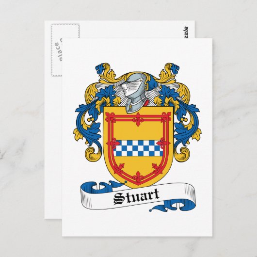 Carte Postale Stuart Family Crest (Devant / Derrière)