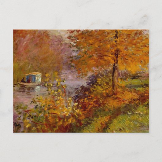 Carte Postale Studio Boat Automne Claude Monet (Devant)