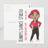 Carte Postale Studio de danse Hip hop personnalisée Classe d'éco (Devant / Derrière)