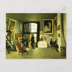 Carte Postale Studio de l'artiste, 1870