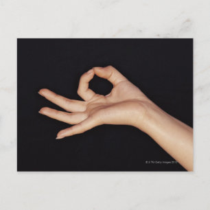 Carte Postale Studio photo de la main gestant un signe