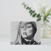 Carte Postale Stunning Brigitte Bardot B&W Portrait Postcard (Debout devant)