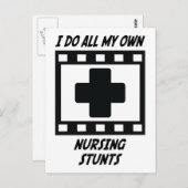 Carte Postale Stunts de soins infirmiers (Devant / Derrière)
