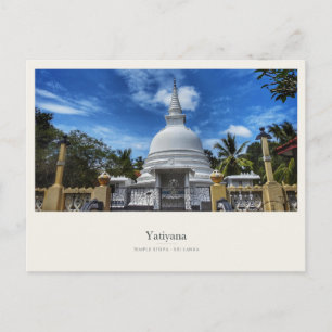 Carte Postale Stupa blanc du temple de Yatiyana au Sri Lanka