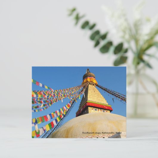 Carte Postale stupa Boudhanath (Debout devant)