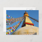 Carte Postale stupa Boudhanath (Devant / Derrière)