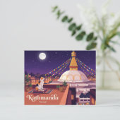 Carte Postale Stupa de Boudhanath Népal (Debout devant)