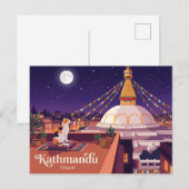 Carte Postale Stupa de Boudhanath Népal (Devant / Derrière)