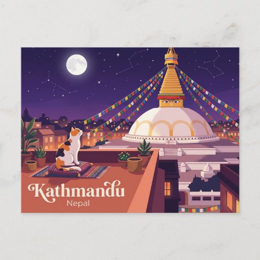 Carte Postale Stupa de Boudhanath Népal (Devant)