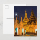 Carte Postale Stupa doré et temples (Devant / Derrière)