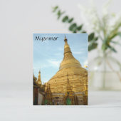 Carte Postale stupa doré Shwedagon (Debout devant)