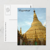 Carte Postale stupa doré Shwedagon (Devant / Derrière)