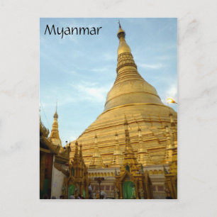 Carte Postale stupa doré Shwedagon