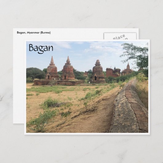 Carte Postale stupas anciens bagan (Devant / Derrière)