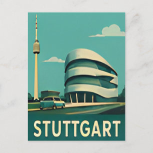 Carte Postale 🚗 STUTTGART — Architecture Moderne & Automobile