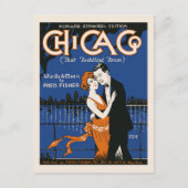 Carte Postale Style 1920 couple de danse, musique de Chicago (Devant)