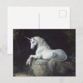 Carte Postale Style antique Peinture Unicorne (Devant / Derrière)
