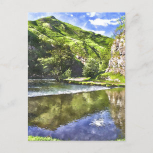 Carte Postale Style Aquarelle Peak District