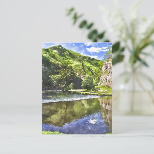 Carte Postale Style Aquarelle Peak District (Debout devant)