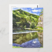 Carte Postale Style Aquarelle Peak District (Devant / Derrière)