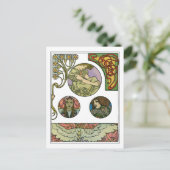 Carte Postale Style Art Nouveau, Mucha (Debout devant)