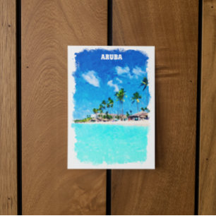 Carte Postale Style Aruba Caribbean Beach Paradise