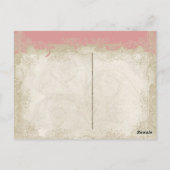 Carte Postale Style baroque Dentelle Rose Vintage (Dos)