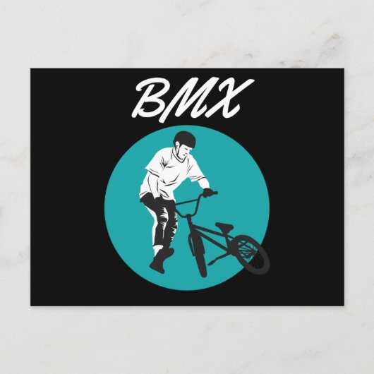 Carte Postale Style BMX rétro cool Biker (Devant)