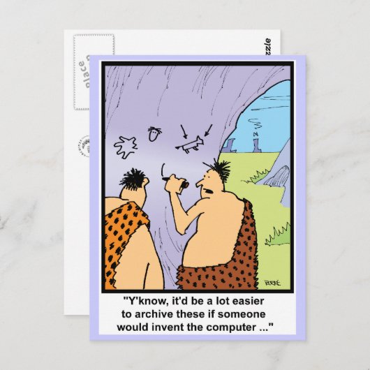 Carte Postale Style Caveman (Devant / Derrière)