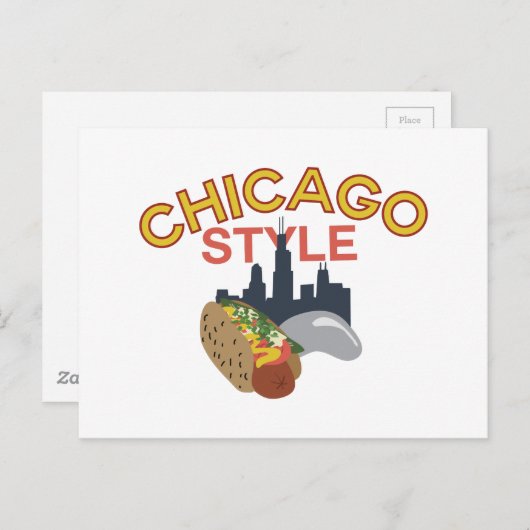 Carte Postale Style Chicago (Devant / Derrière)