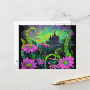 Carte Postale Style d'art Blacklight Garden
