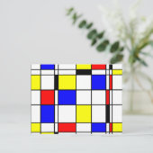 Carte Postale Style d'art mondrien (Debout devant)