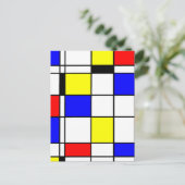 Carte Postale Style d'art mondrien (Debout devant)