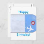 Carte Postale Style de balise de bagage (Devant / Derrière)