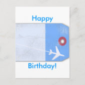 Carte Postale Style de balise de bagage (Devant)