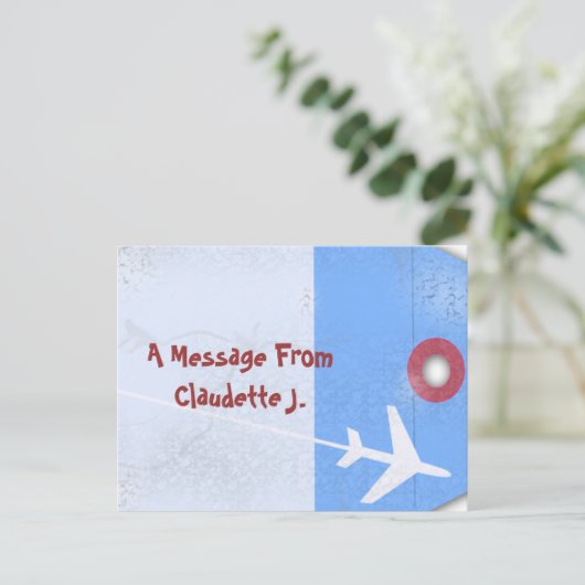 Carte Postale Style de balise de bagage (Debout devant)