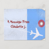 Carte Postale Style de balise de bagage (Devant)