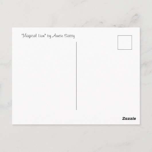 Carte Postale Style de découpe magique en papier lion, embarcati (Dos)