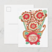 Carte Postale Style de design floral unique (Devant / Derrière)