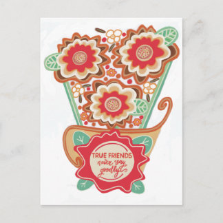 Carte Postale Style de design floral unique