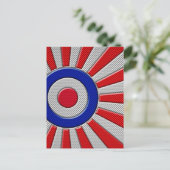 Carte Postale Style de fibre de carbone Mod Roundel Sunburst (Debout devant)