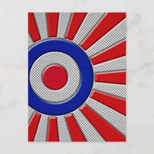 Carte Postale Style de fibre de carbone Mod Roundel Sunburst