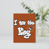 Carte Postale Style de graffiti "Je suis le roi" avec couronne (Debout devant)