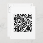 Carte Postale Style de jonction de code QR (Devant / Derrière)