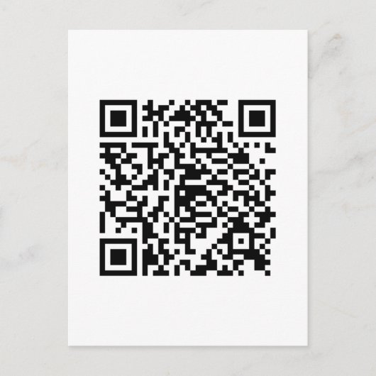 Carte Postale Style de jonction de code QR (Devant)