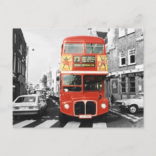 Carte Postale Style de peinture de bus à Londres (Devant)