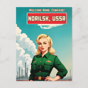 Carte Postale Style de propagande rétro humour communiste soviét