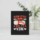 Carte Postale Style de sushi plus qu'une bouchée (Debout devant)