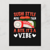 Carte Postale Style de sushi plus qu'une bouchée (Devant)